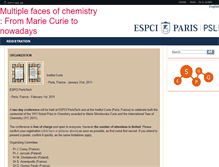 Tablet Screenshot of mcurie100.espci.fr