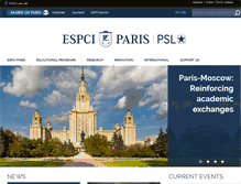 Tablet Screenshot of espci.fr
