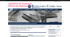 Desktop Screenshot of lpem.espci.fr
