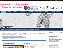 Tablet Screenshot of lpem.espci.fr